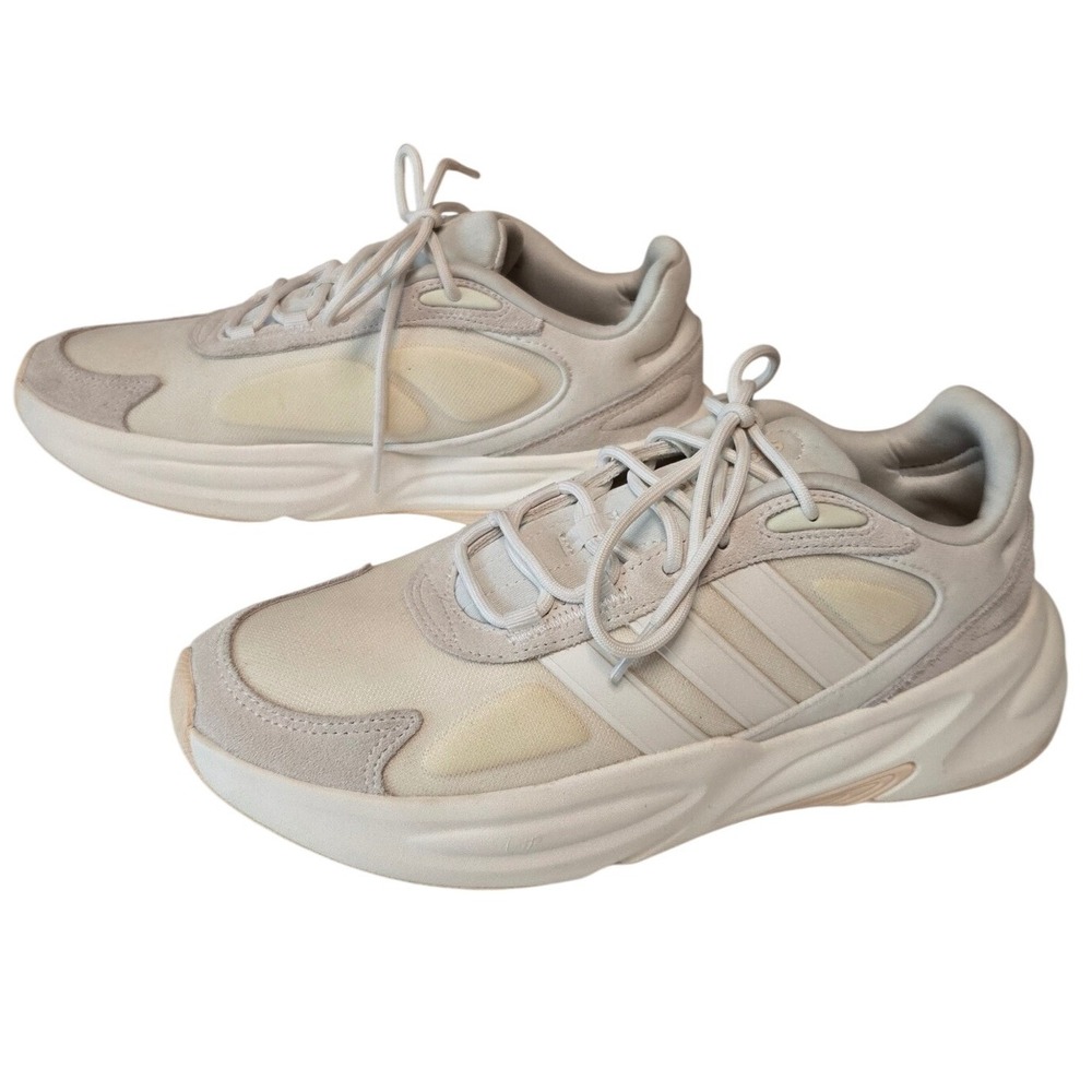 Adidas Ozelle Women's Running Shoes US 9 Cream Beige Chunky Cushioned Sneakers